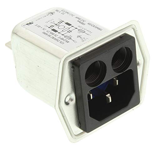 SCHURTER - 5707.0401.313.22 - IEC Filter, 0.1181;F, 125 VAC, Standard, Quick Connect, 2 mH