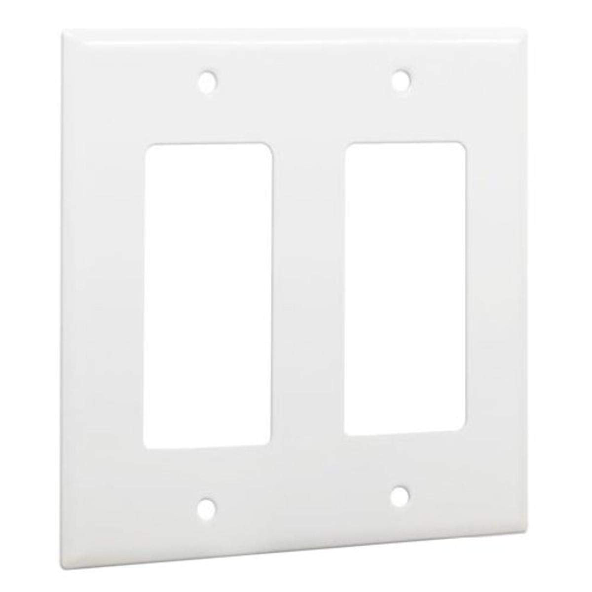 Hubbell-Bell Standard Metallic Wallplate with One Decorator/Rocker