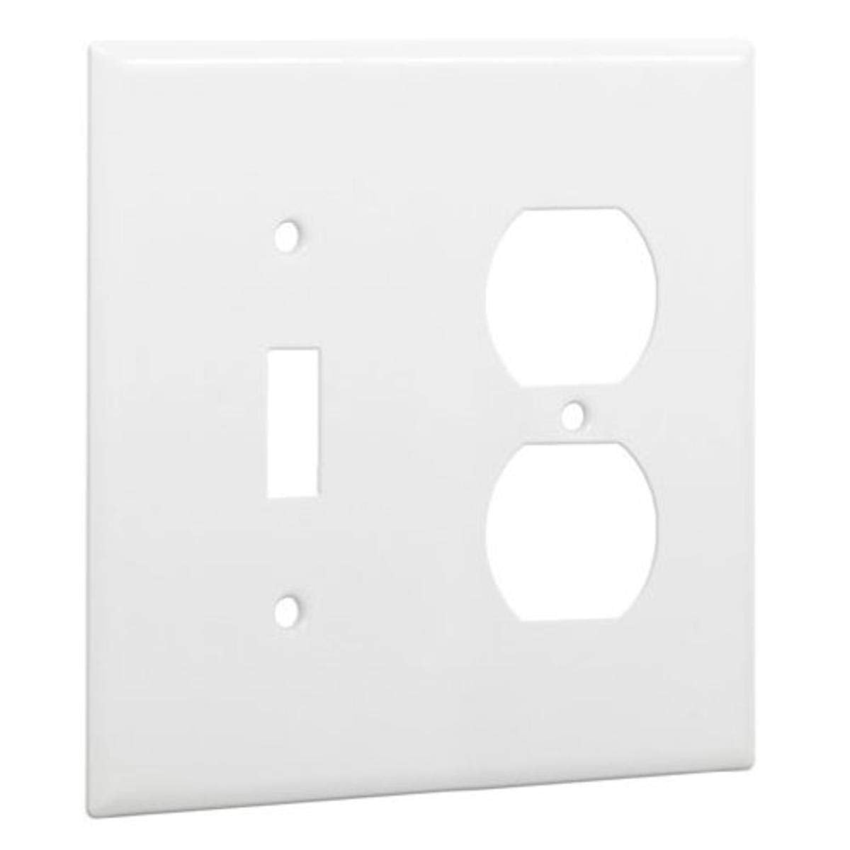 Hubbell-Bell Standard Metallic Wallplate with One Toggle