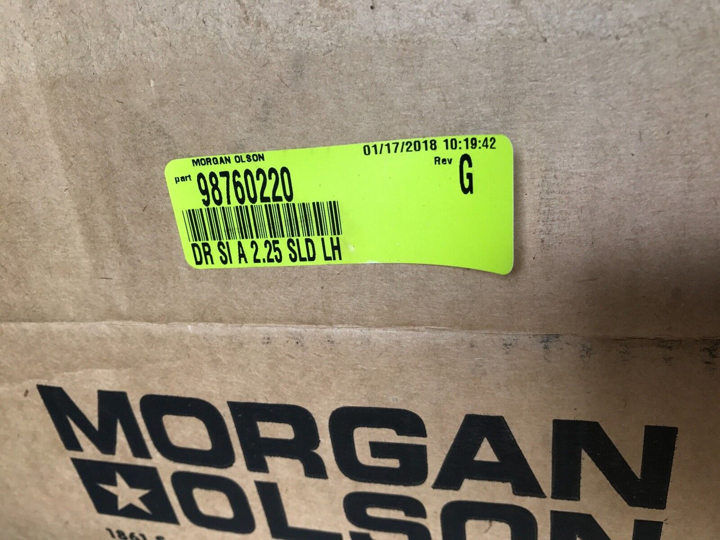 New Genuine Morgan Olson 98760220 DOOR SIDE ASSEMBLY ROADSIDE