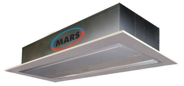 MARS AIR DOORS PH1036-1UA-PW Recessed Air Curtain,3400 fpm,26 In. D