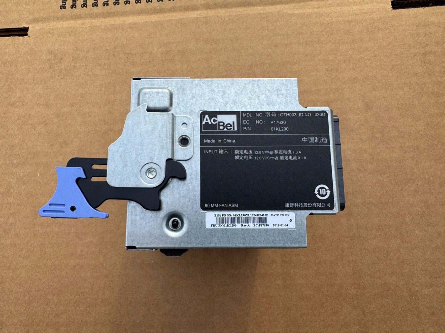 ACBEL 01KL290 IBM 80MM FAN FOR E880 PSERIES POWER8