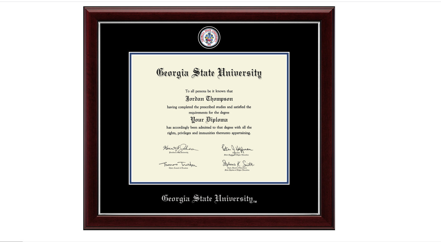 Georgia State University Masterpiece Medallion Diploma Frame