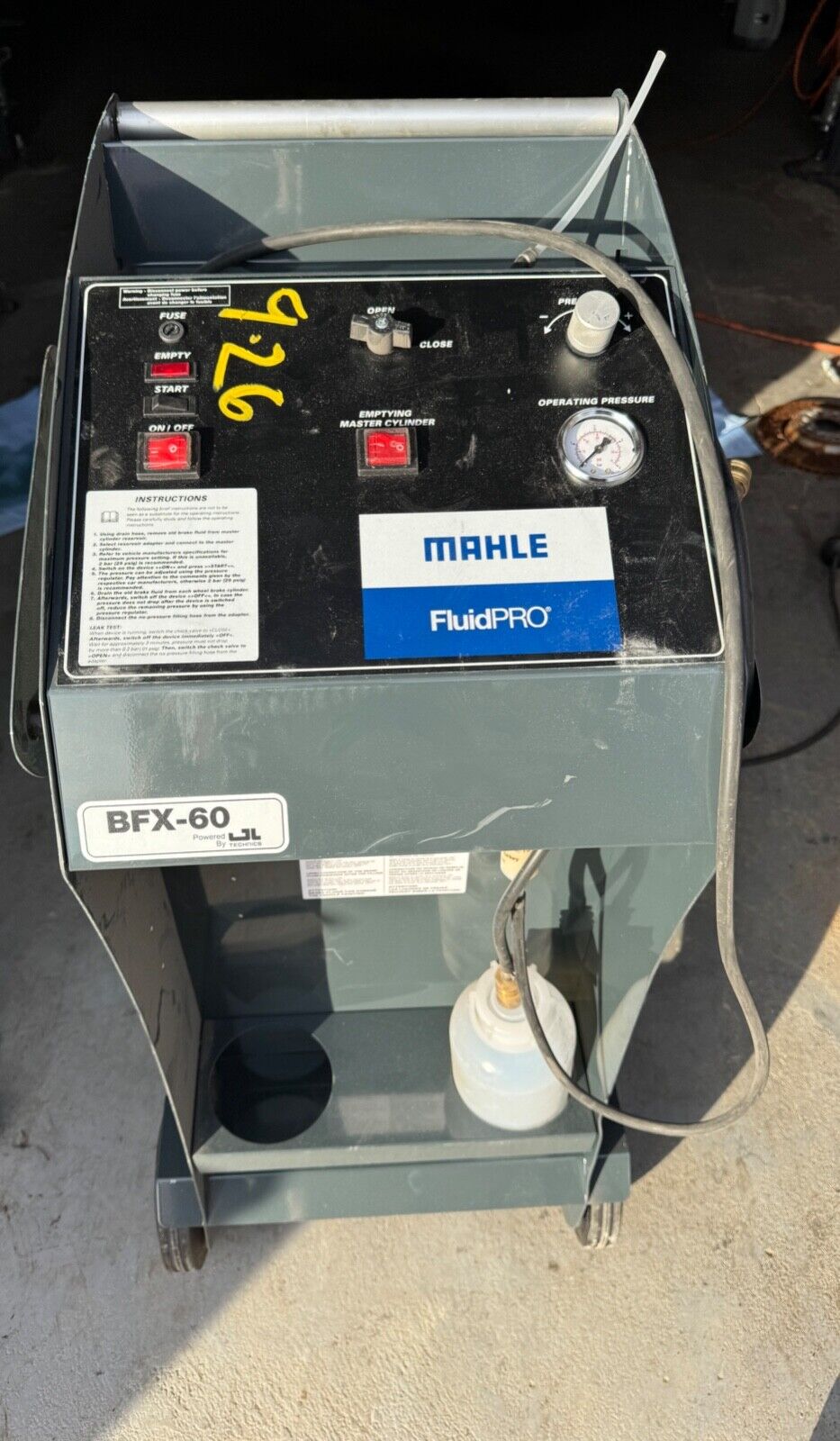 New Mahle FluidPro BFX-60 Brake Bleeder Machine