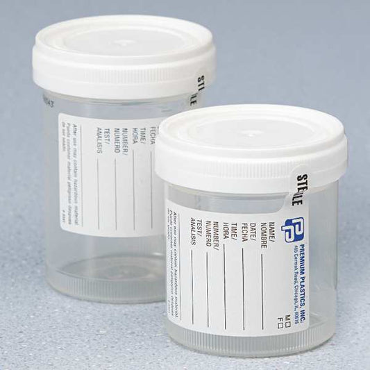 GENT-L- Polypropylene Specimen Container With Lid,3 Oz,PK400, M4937, Translucent