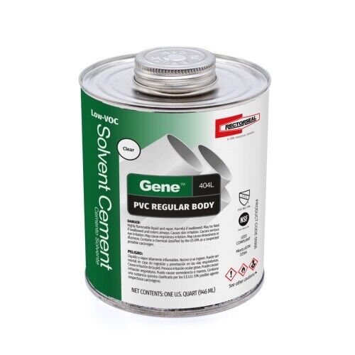 Rectorseal Gene™ 404L 1 qt Clear Pipe Cement Case of 12