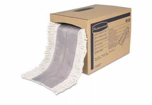 Rubbermaid M150 Cut To Length Dust Mops, White, Cut-end 5 X 40 Ft, 1 Box