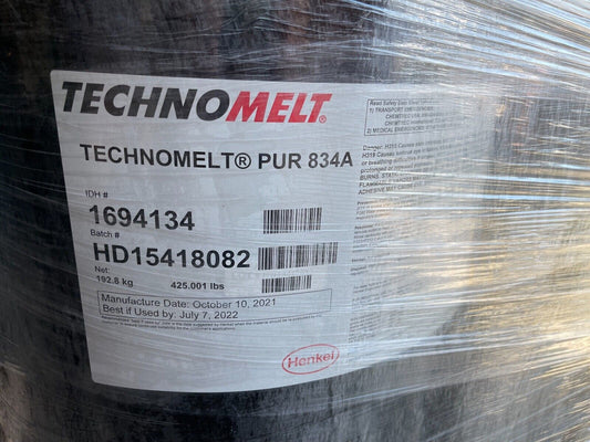 Henkel Technomelt PUR 834A Polyurethane Hot Melt Adhesive 55Gal Barrel