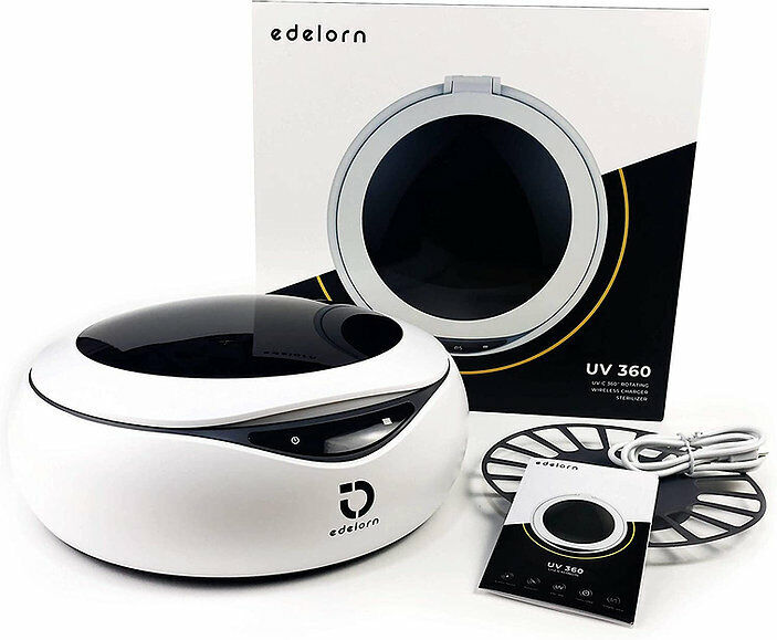 Edelorn UV 360° Rotating UV-C Wireless Charger Sterilizer