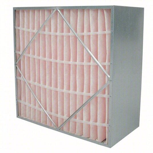 Rigid Cell Air Filter: 24x24x12 Nominal Filter Size, Synthetic, Galvanized Steel