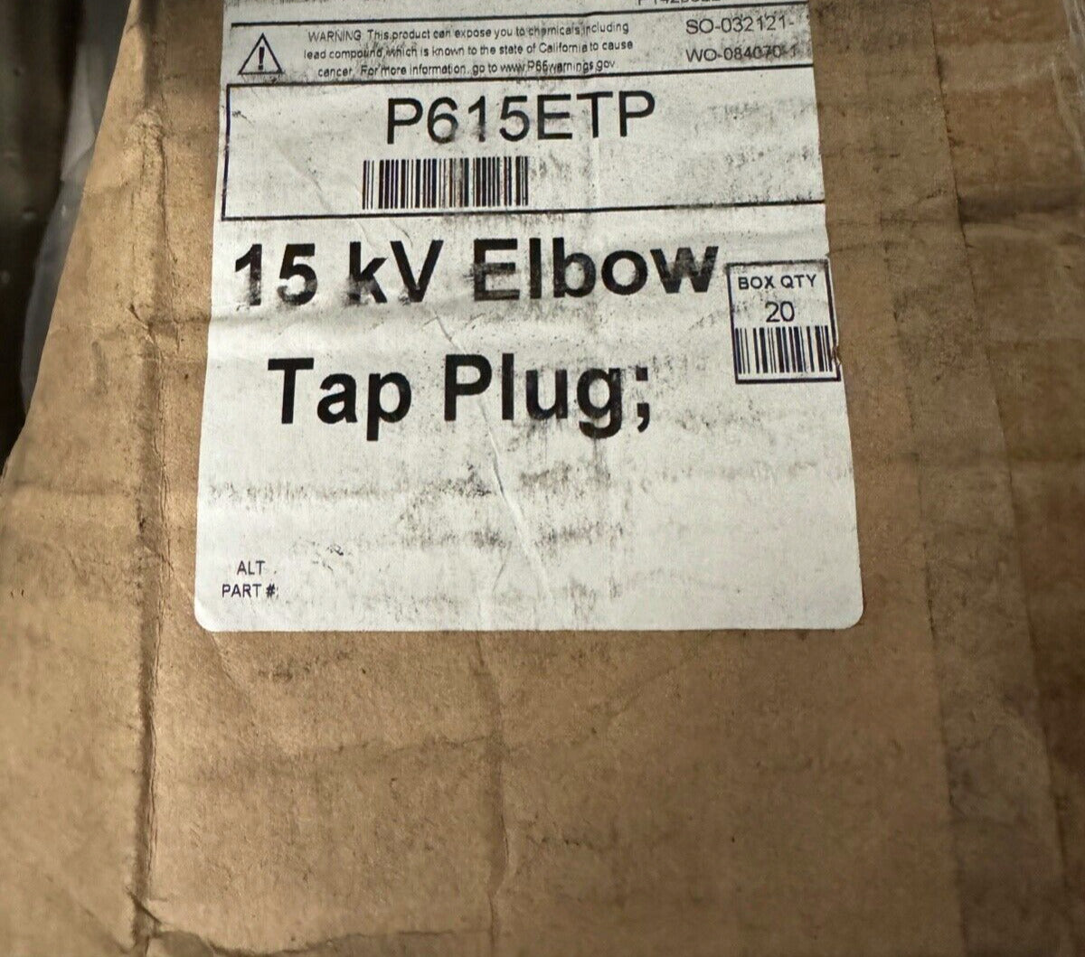 RICHARDS MFG #P615ETP Elbow Tap Plug 15kV