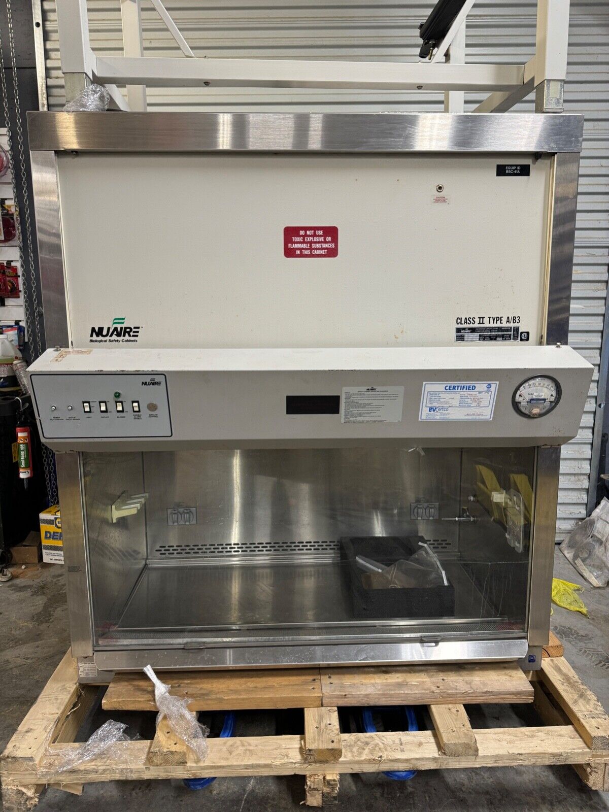 Nuaire NU-425-400 Class II Biological Safety Cabinet with stand