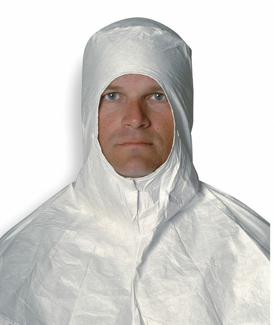 Dupont PN Ic668bwh000100cs Tyvek Isoclean Cleanroom Hood,White,1.2 Oz.,Pk100