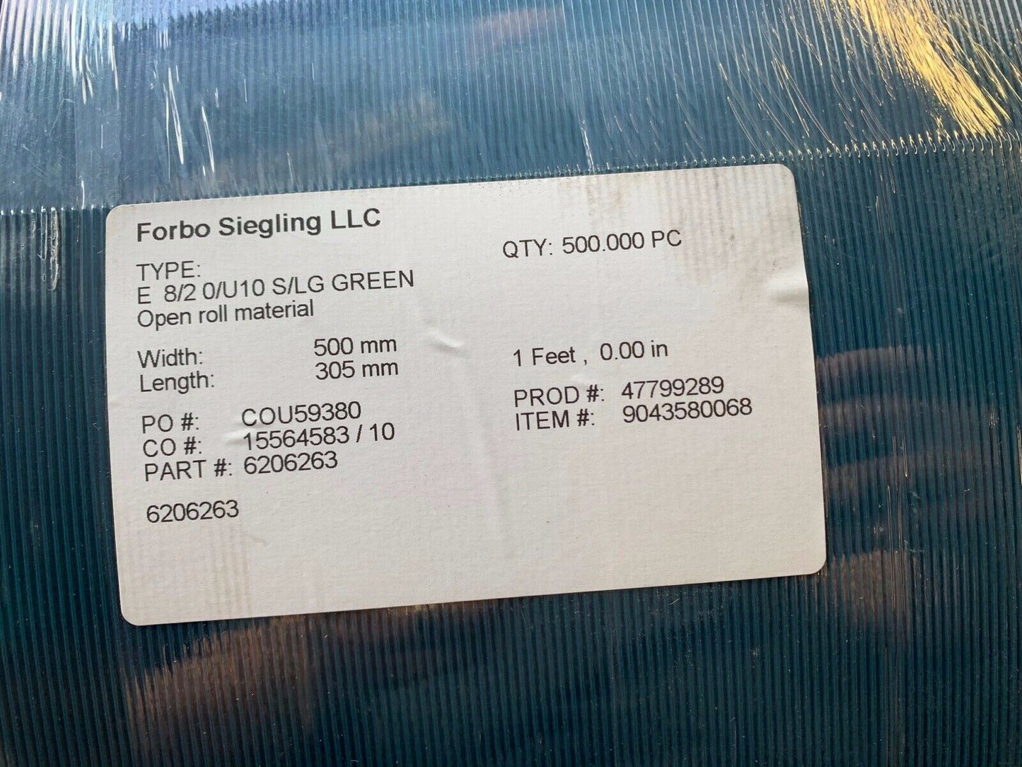 New Forbo Siegling Replacement Conveyer Belt Open Roll Material 19.5" x 500'