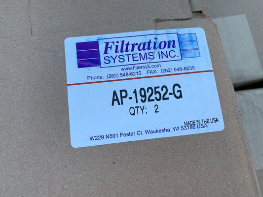 NEW FILTRATION SYSTEMS INC AP-19252 PACK OF 2 FILTERS