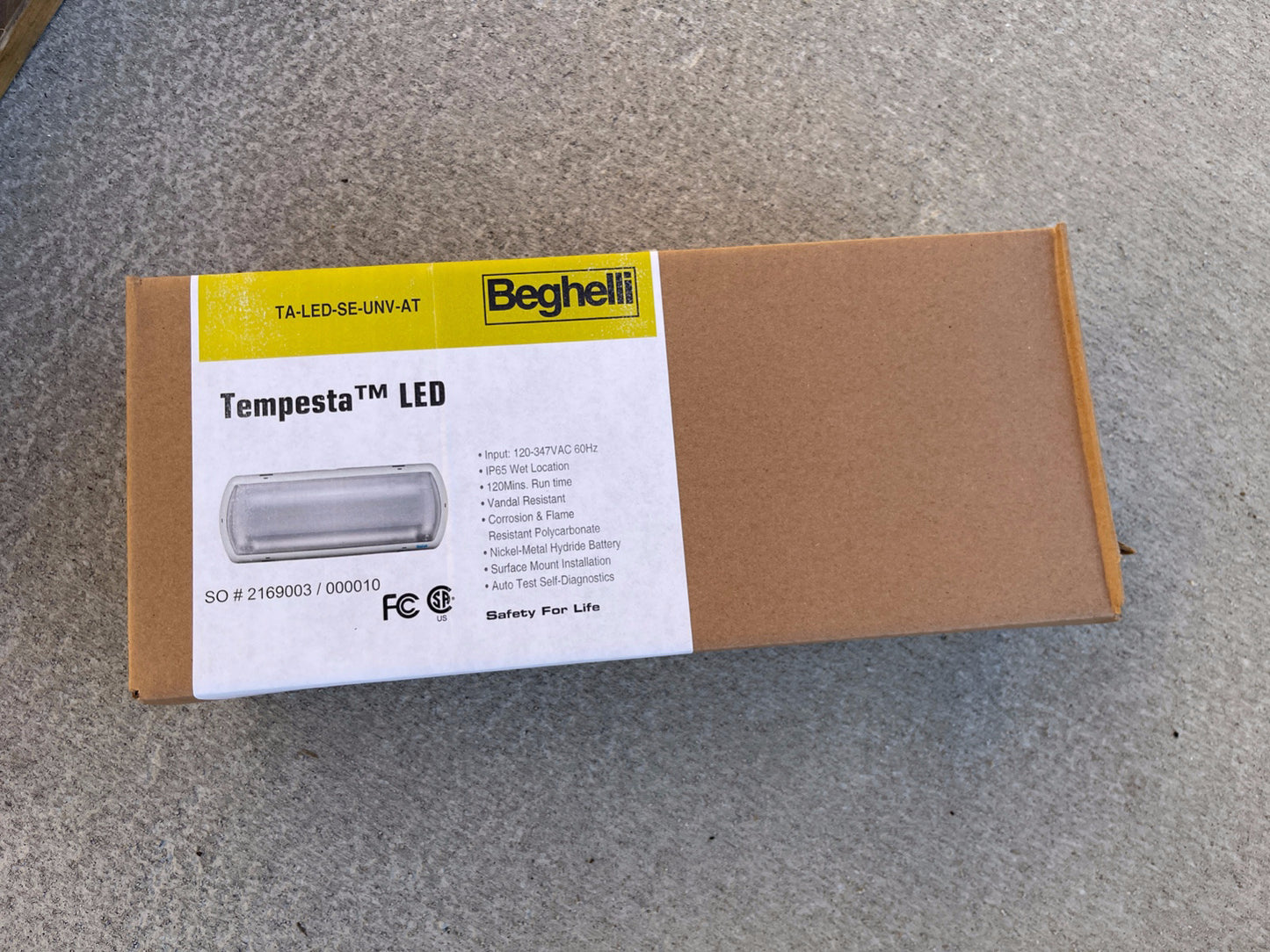 Beghelli TA-LED-SE-UNV-AT - 17W Tempesta Outdoor LED Emergency Light Unit