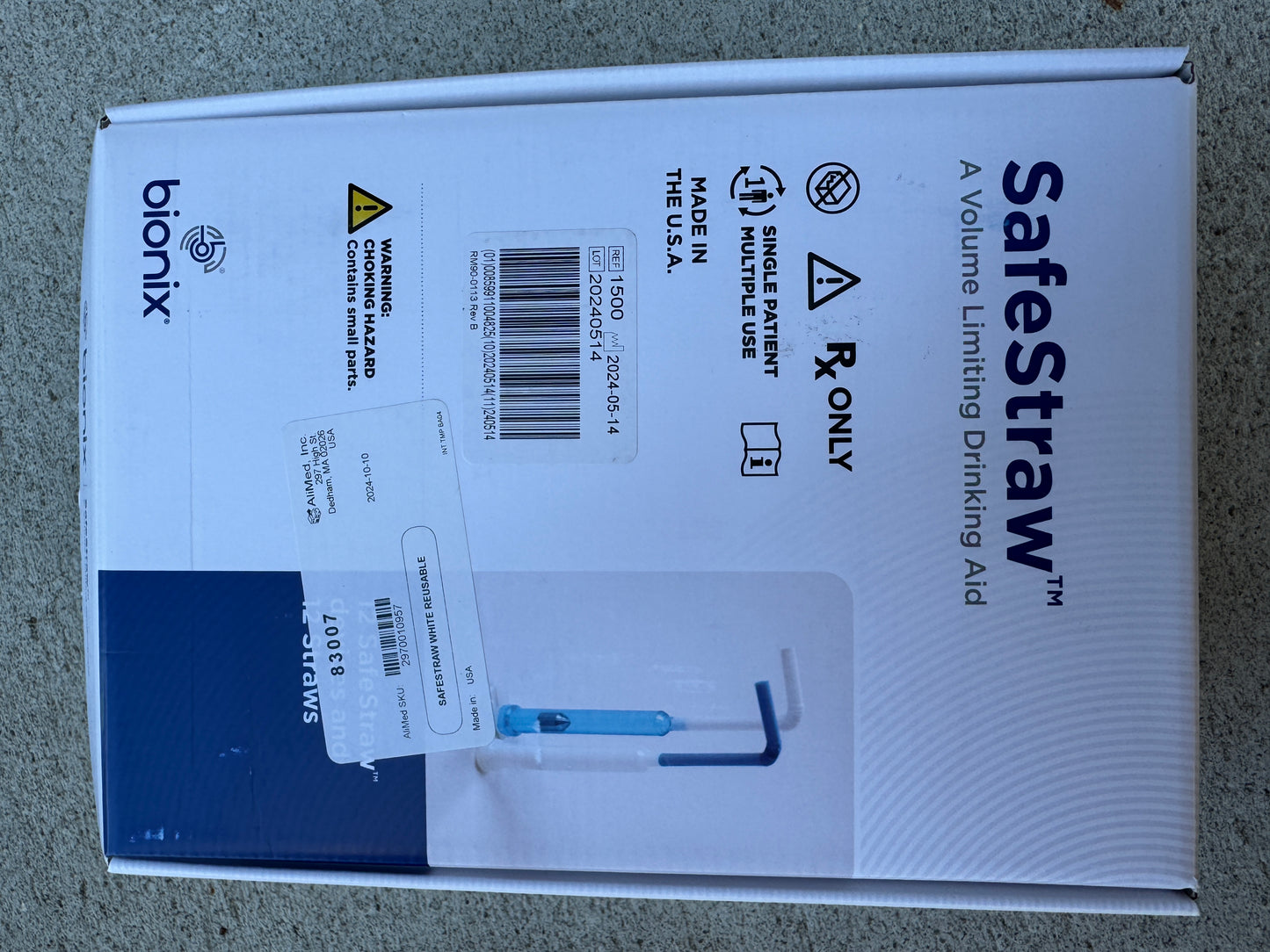Bionix SafeStraw Alimed 83007 White Color