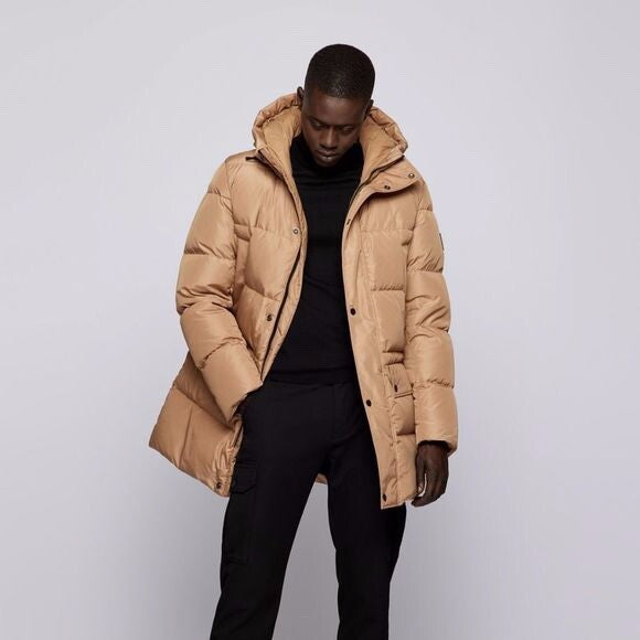 14 PC BULK LOT HUGO BOSS DOWN-FILLED PARKA JACKET BEIGE