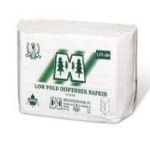 Kruger 07420 Metro 1-Ply Low Fold Dispenser Napkin, 6"x12", 8000/Case