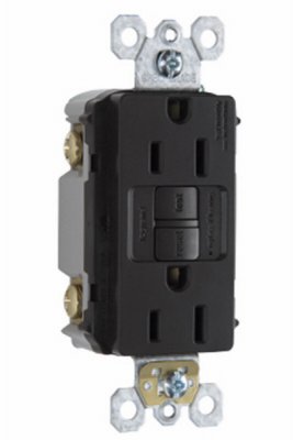 Pass & Seymour 15 amps 125 volt Black GFCI Outlet 5-15R 1 pk