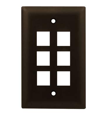 ON-Q WP3406-BR 1 Gang, 6-Port Wall Plate, Brown (m10)