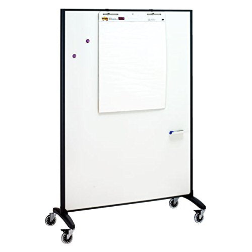 Motion Portable Room Divider - Whiteboard & Bulletin Board - 4'W x 6'H