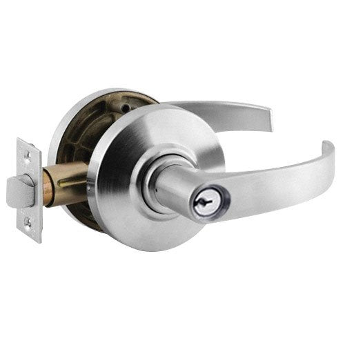 Schlage AL53PD NEP 626 11-096 10-025 C Cylindrical Lock, Entrance Function, C Keyway, Neptune Lever with Rose, Satin Chrome Finish