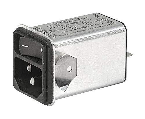 DC12.5102.101 - Power Entry Connector, DC12 Series, Plug, 250 VAC, 10 A, Panel Mount, Quick Connect