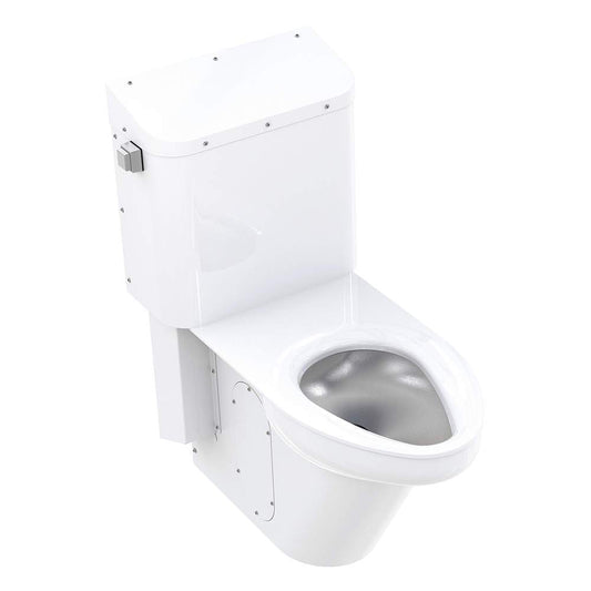 Tank Toilet, White, 12" Rough-In, Elongated