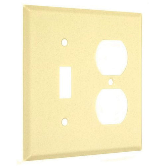 Hubbell-Bell Standard Metallic Wallplate with One Toggle