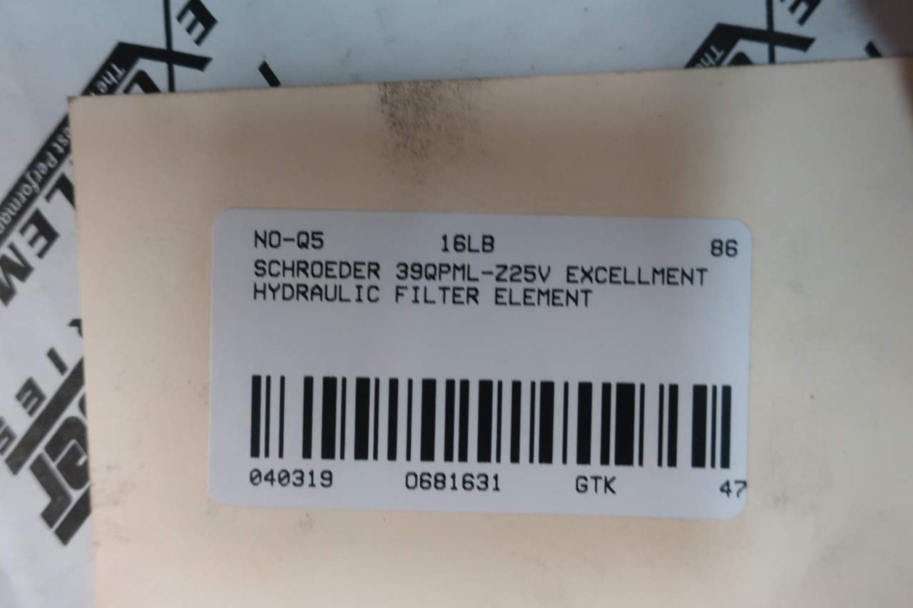 SCHROEDER 39QPML-Z25V EXCELLMENT Hydraulic Filter Element