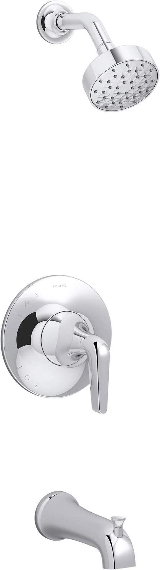 Kohler K-TS22026-4-CP Tempered Shower Trim Set, Polished Chrome