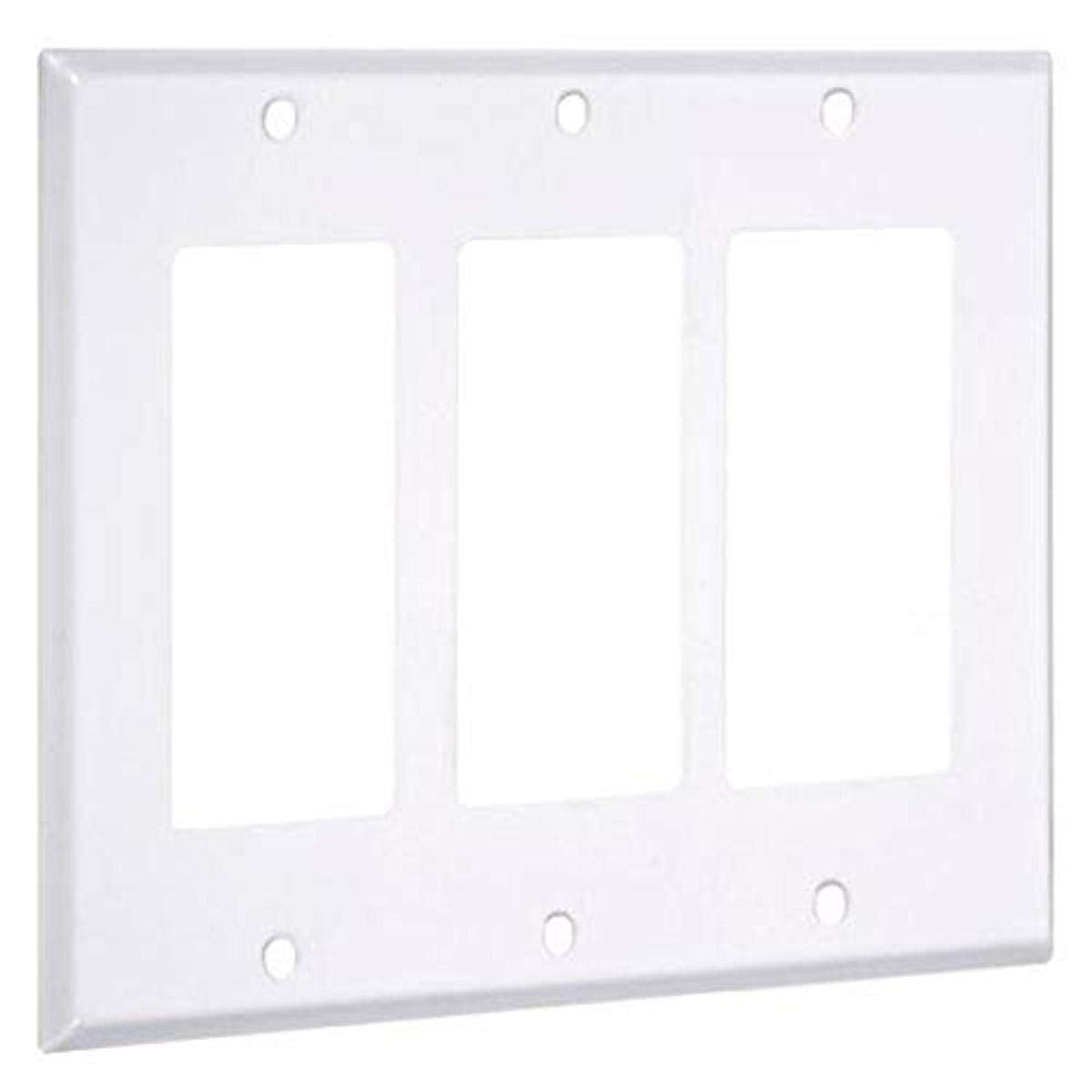 Hubbell-Bell Standard Metallic Wallplate with One Decorator/Rocker