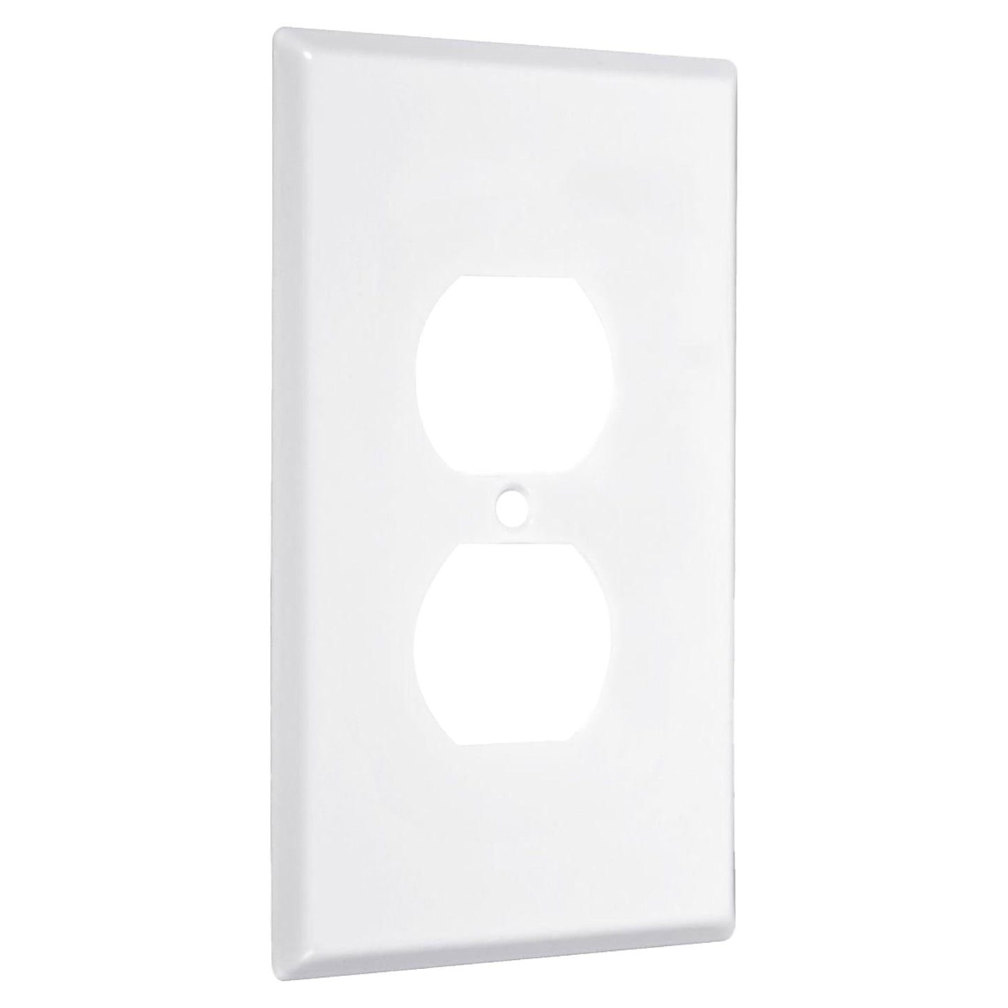 Hubbell-Bell Jumbo Metallic Wallplate with One Duplex