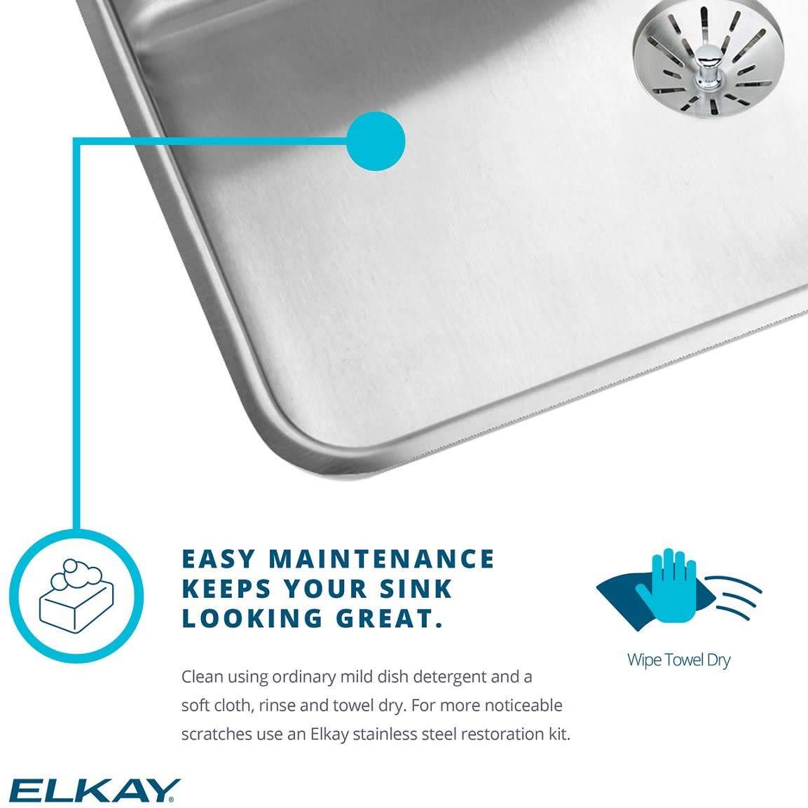 Elkay Elkay LR4322 Lustertone 43" Drop In Double Basin Stainless Steel Kitchen Sink