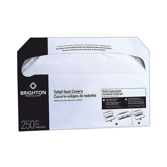 Brighton Professional Toilet Seat Covers; Half-Fold, 2500/Carto