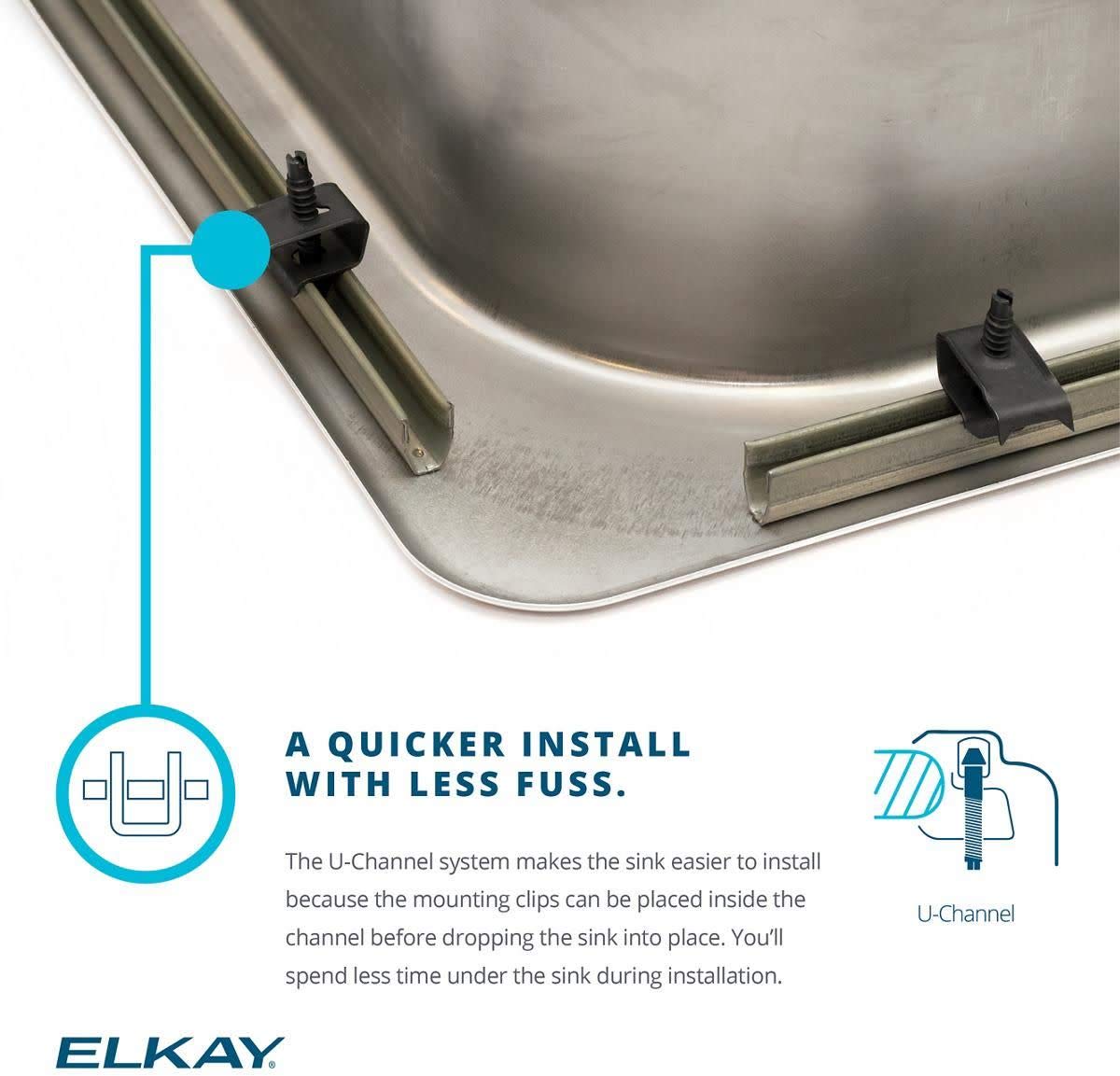 Elkay Elkay LR4322 Lustertone 43" Drop In Double Basin Stainless Steel Kitchen Sink