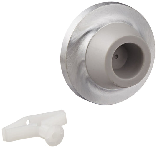 Rockwood 403.26D Brass Concave Solid Cast Wall Stop, #6 x 1-1/2" FH SMS Fastener with Plastic Toggle, 2-7/16" Diameter, Satin Chrome Plated Finish