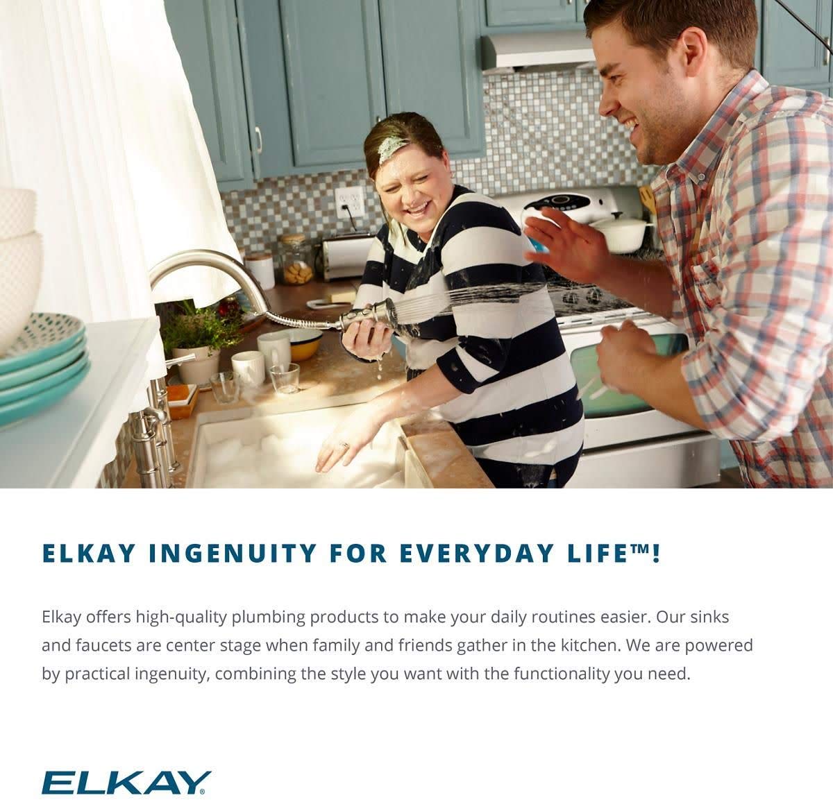 Elkay Elkay LR4322 Lustertone 43" Drop In Double Basin Stainless Steel Kitchen Sink