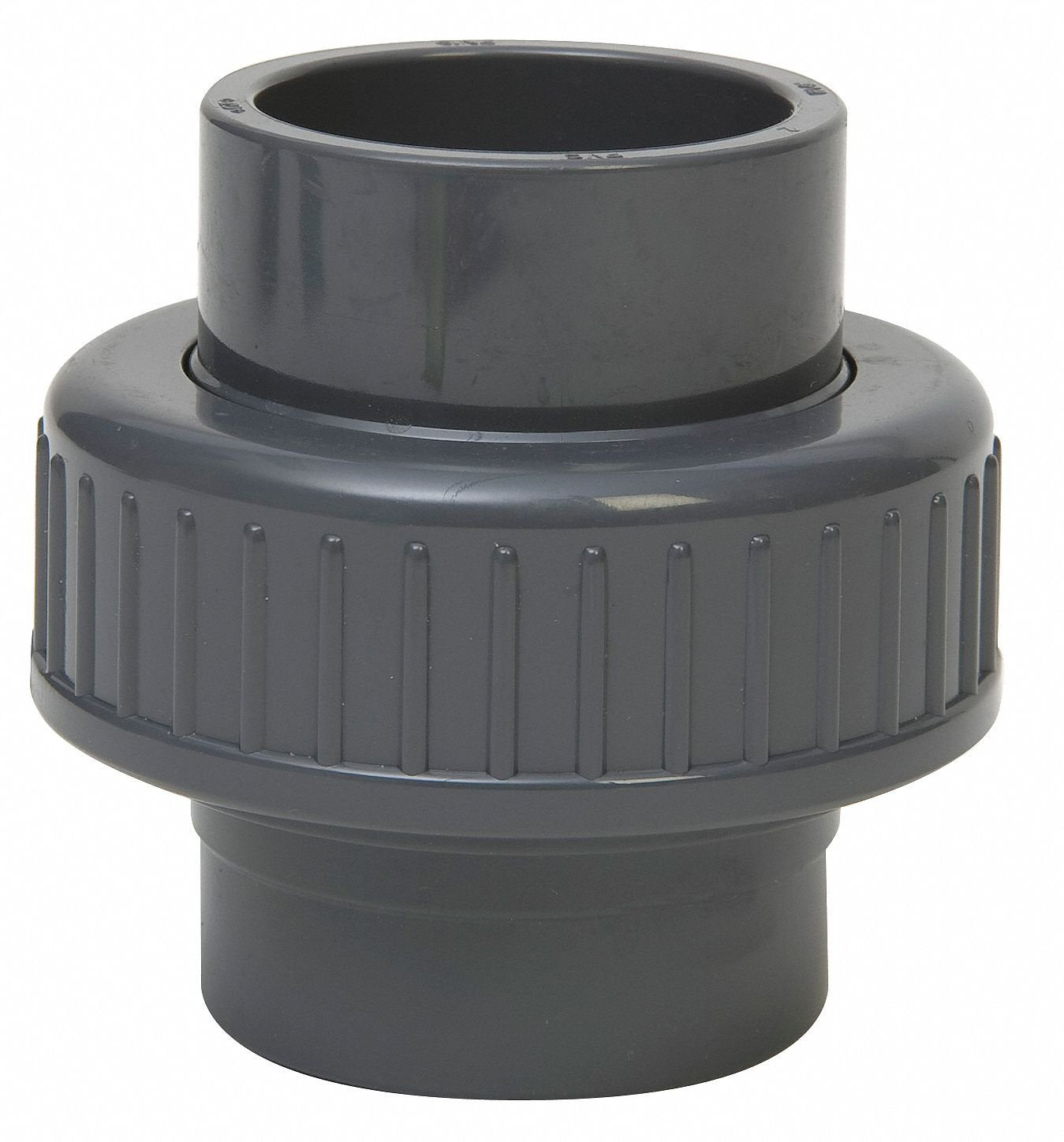 Union, 3/4In, Slip Socket, PVC, Gray