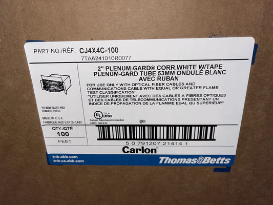 Thomas & Betts CJ4X4C100 2" Plenum-Gard White W (Pack of 100)